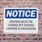 Signmission Engines Must Be Turned Off During Loading OSHA Notice Sign, Plastic, 14in W x 10in L, 2PK OS-2PACK-NS-P-1014-L-15625 - alternate 7